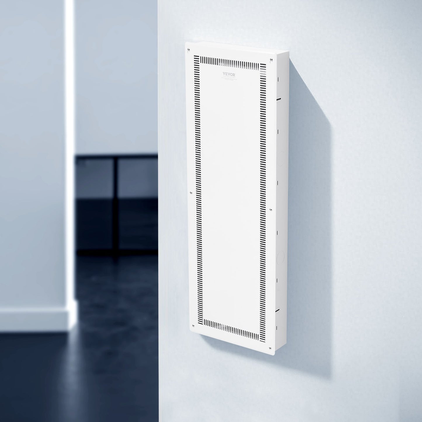 42-Inch Recessed In-Wall TV Media Enclosure with Cover - White