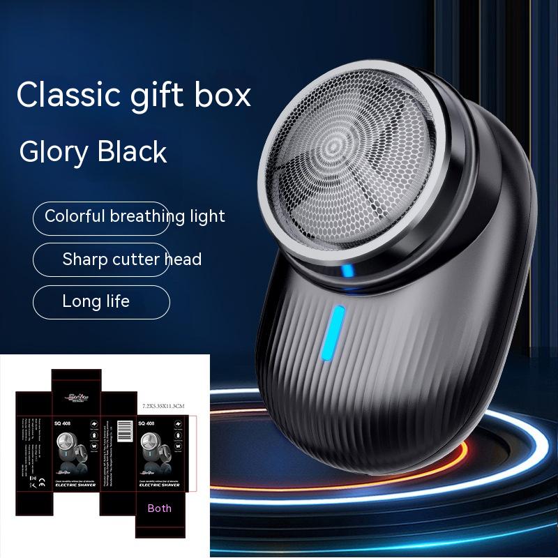 3-Blade Mini Electric Shaver USB Charging - Black