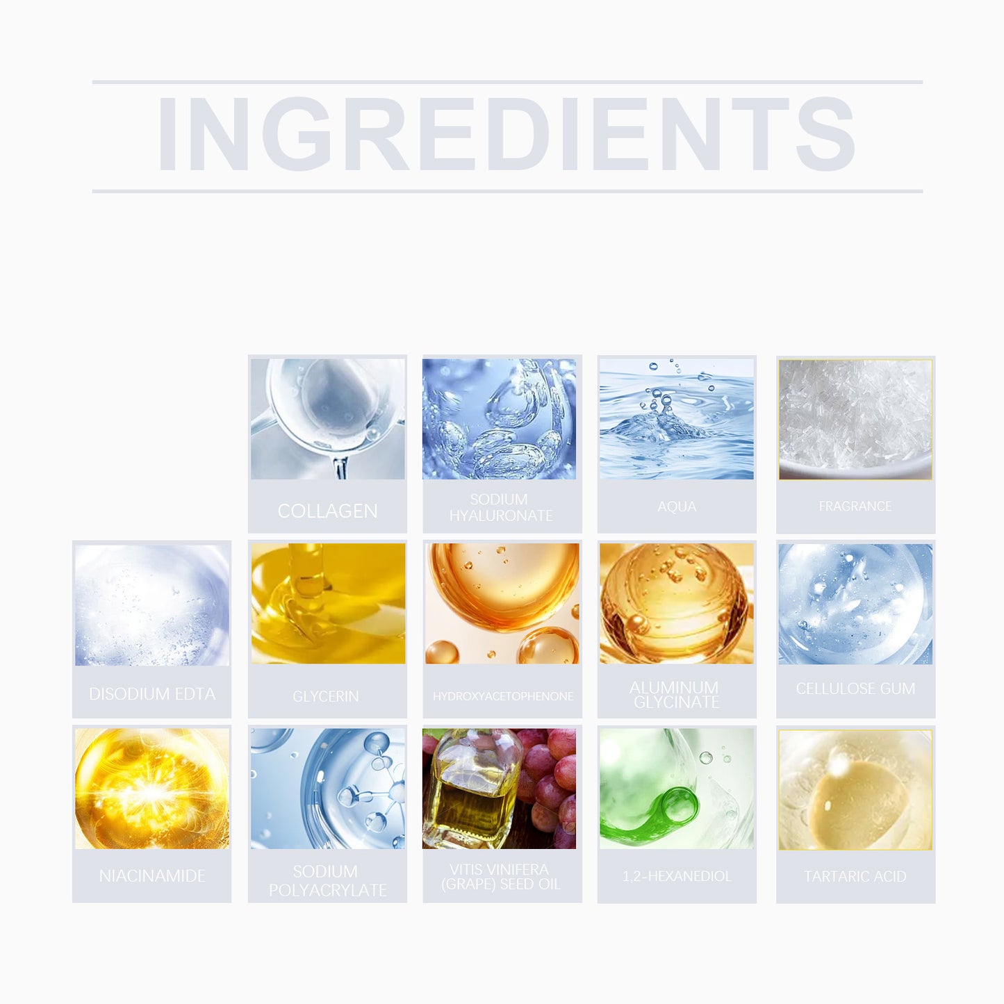 Collagen Hydrating Facial Sheet Mask - Anti-Aging Moisturizing Skin Care