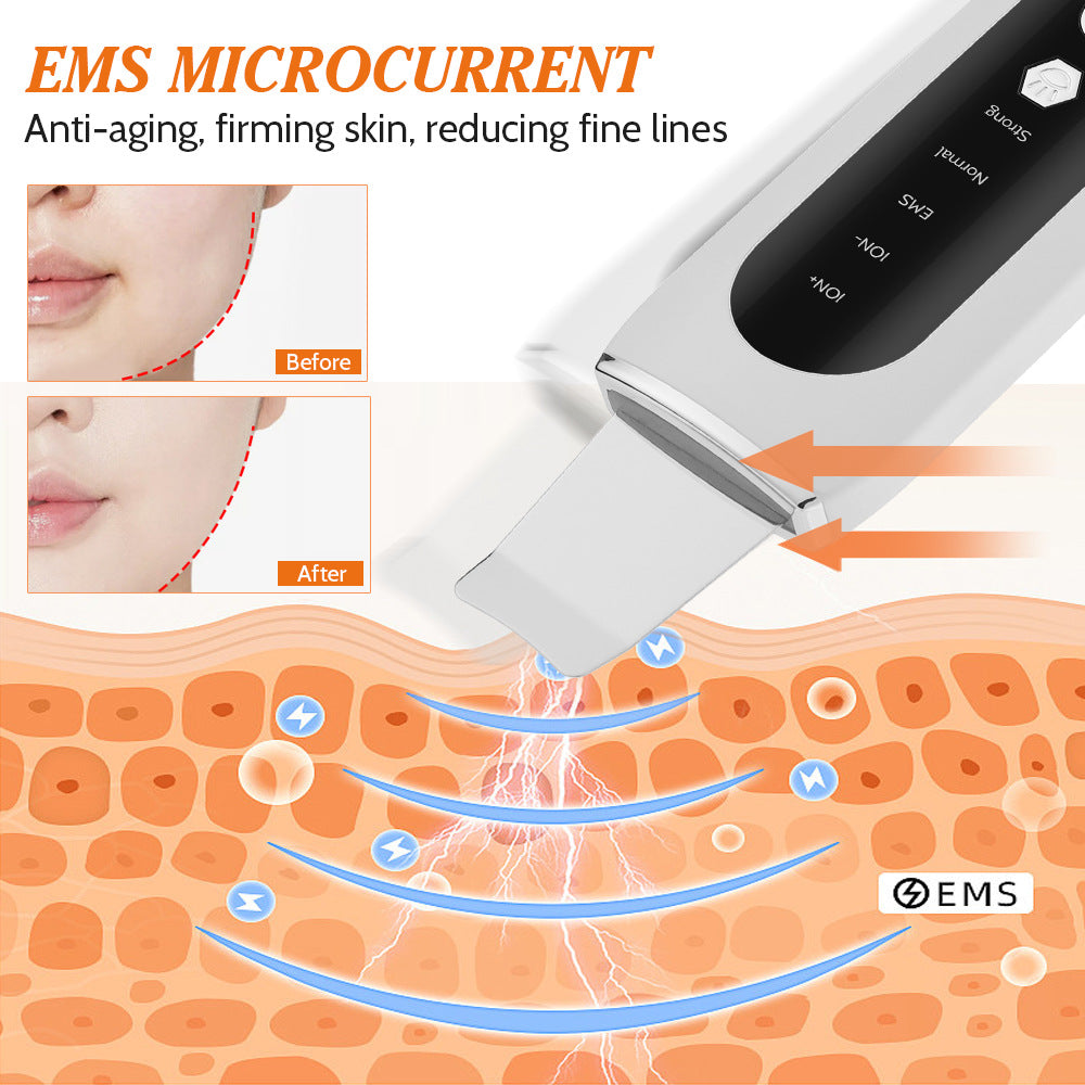 Ultrasonic Facial Skin Spatula Pore Cleansing Device