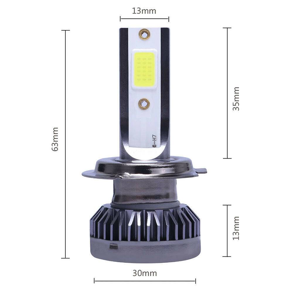 H7 LED Headlight Bulb Kit 8000K Blue High Low Beam 26000LM for Vehicles