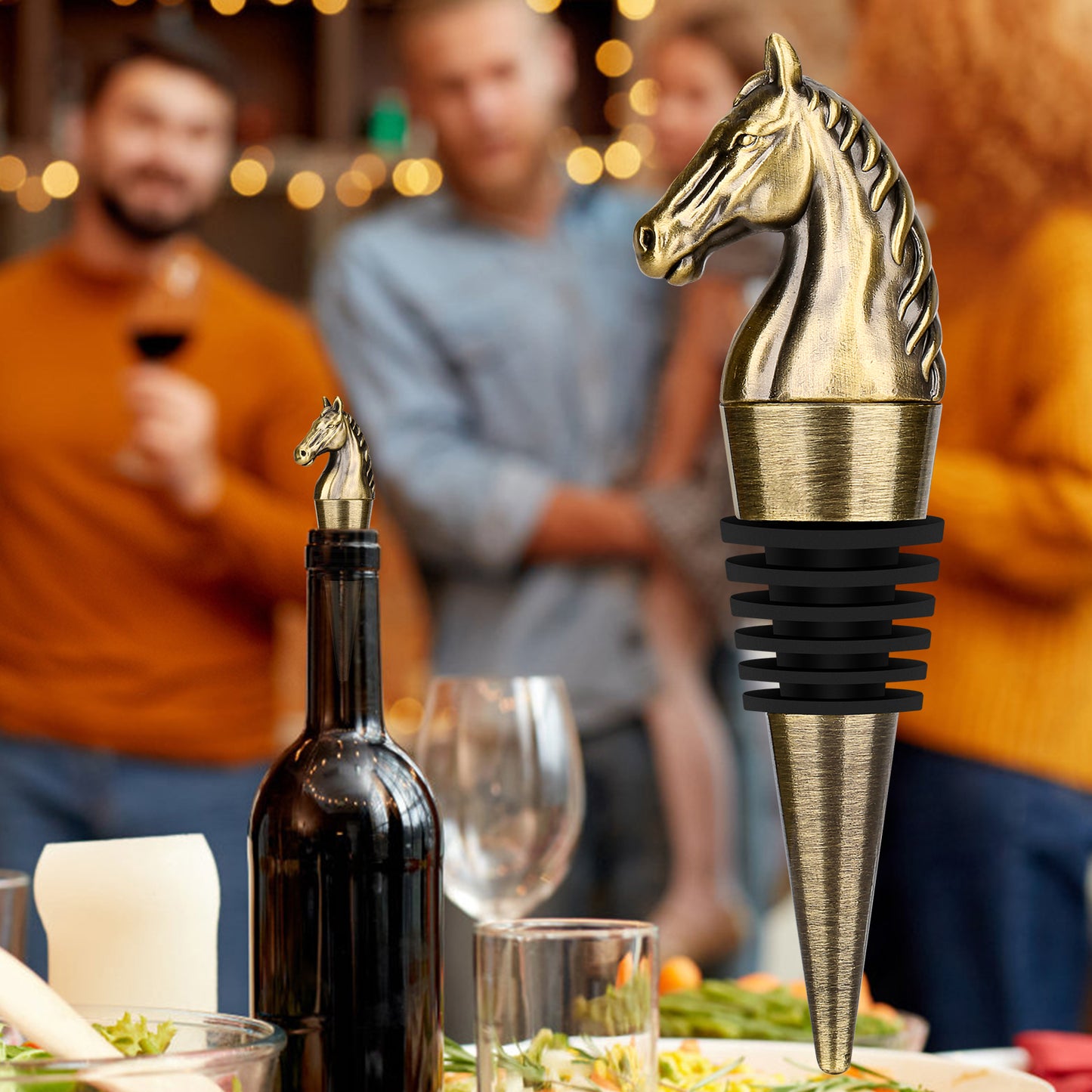Horse Head Wine Bottle Stopper - Fun Animal-Shaped Design