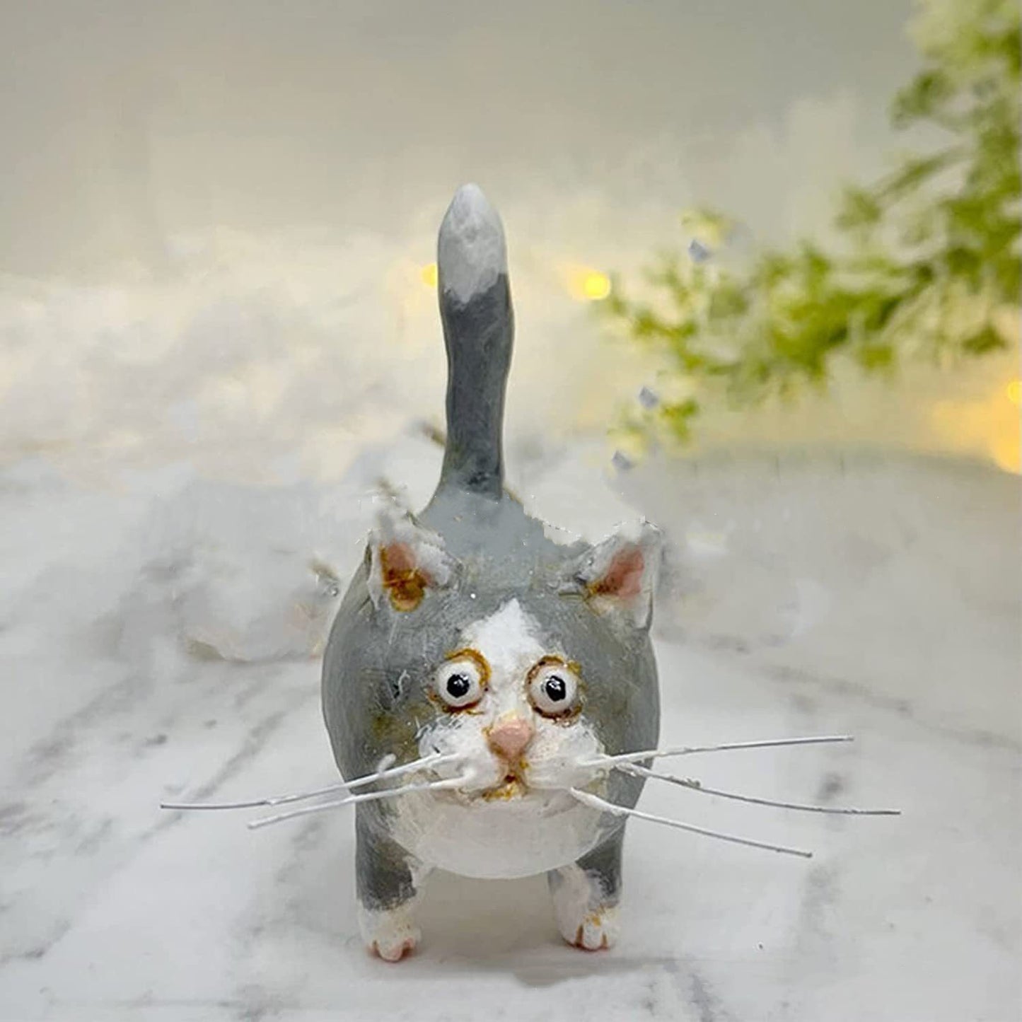Cute Cat Resin Crafts Pendant Ornament for Home & Garden Decor