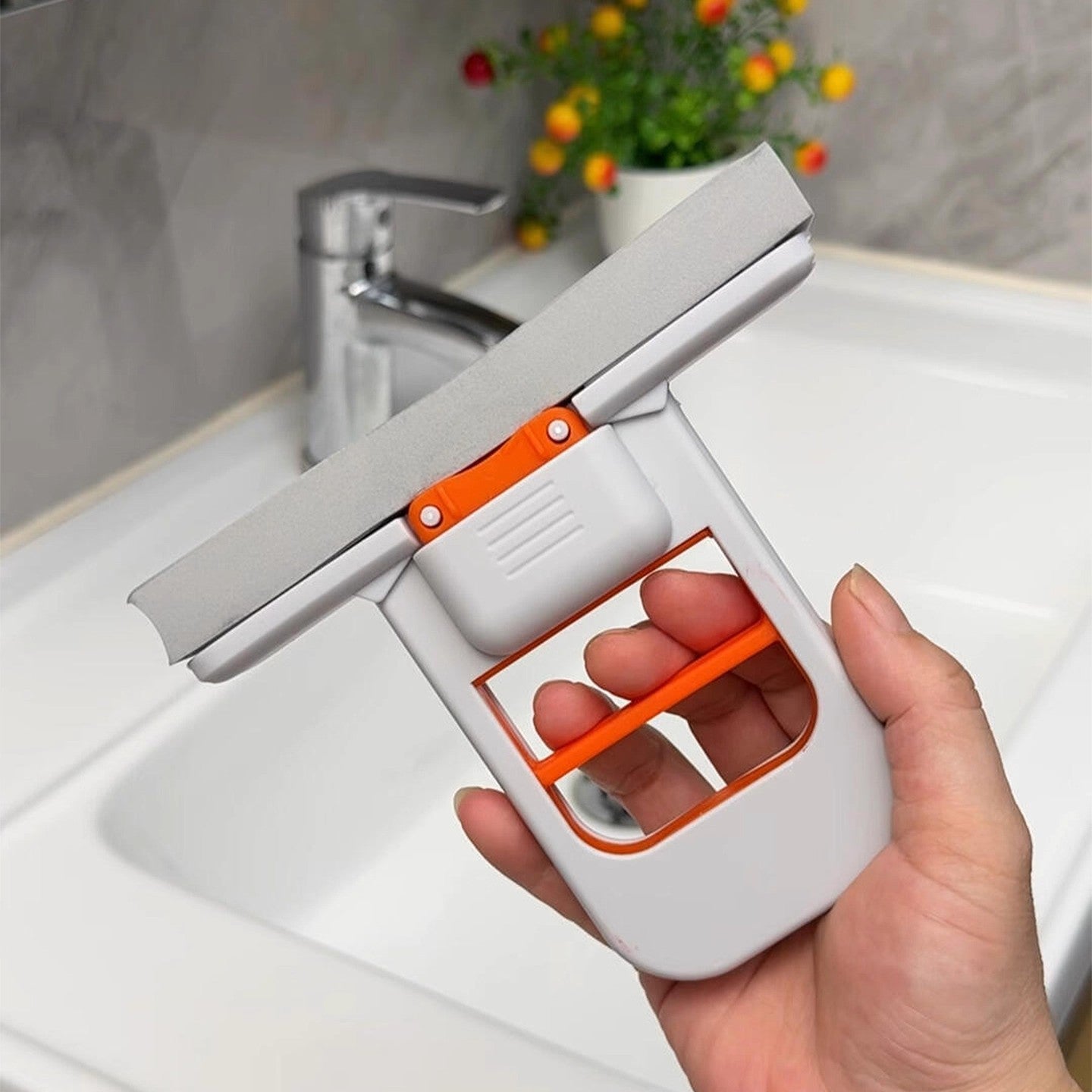 Foldable Water Absorbing Sponge Mop for Bathroom Kitchen Car Cleaning - Multi-Scene, Scratch-Free
