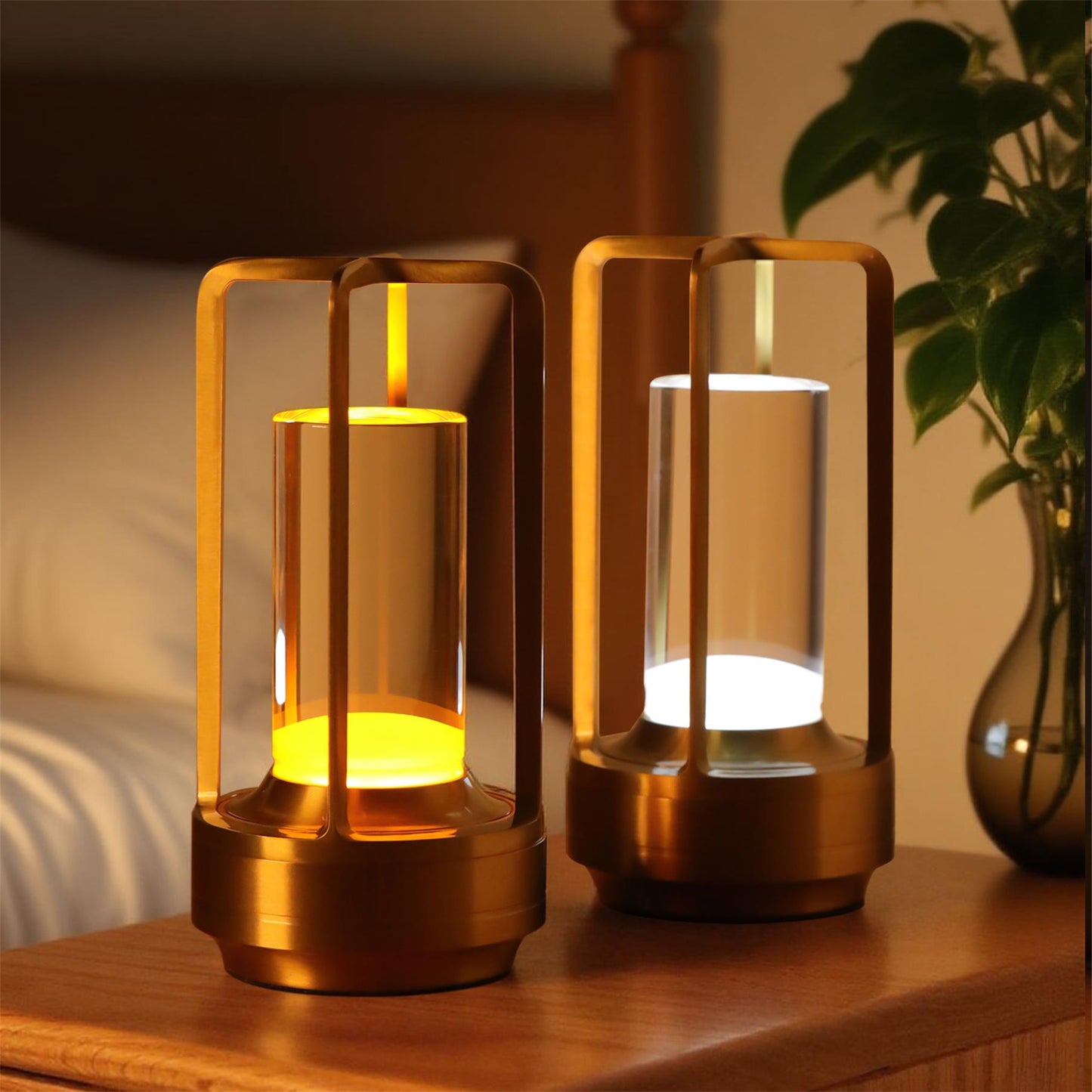 Portable Touch Control LED Table Lamp with 5000mAh Battery - Dimmable, Cordless for Bedroom Camping & Home