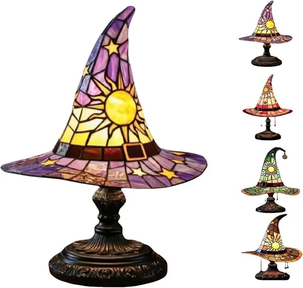Witch Hat Lamp - Handmade Halloween Decoration for Parties