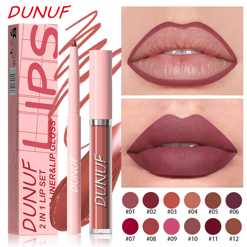 Velvet Matte Lip Glaze Set - Long-lasting, Highly Pigmented Lipstick for Natural Nude Look