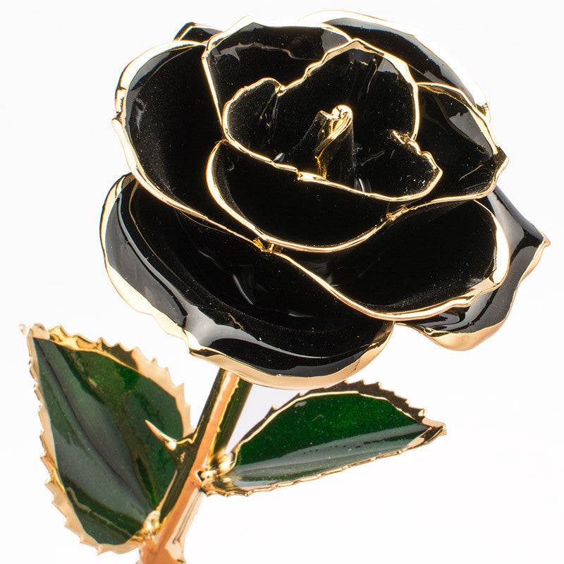 24K Gold-Plated Decorative Rose Flower Gift Box for Valentine's Day & Special Occasions