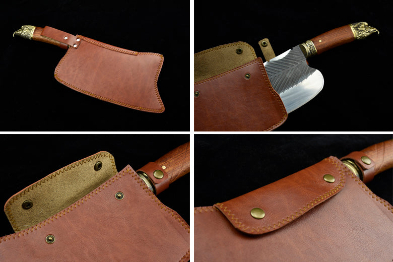 Raptor Bone Cutter - High Manganese Steel Kitchen Bone Saw with Rosewood Handle
