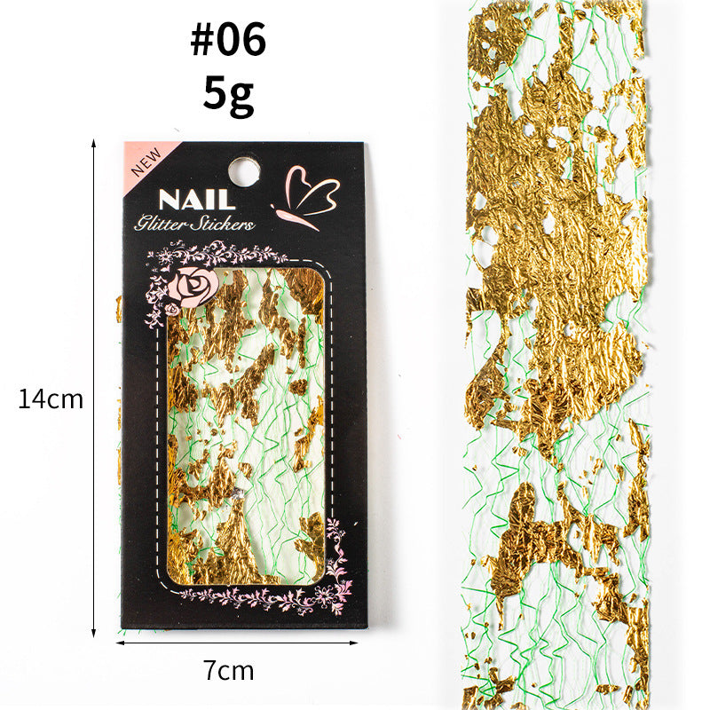 Starry Sky Paper Nail Art Fragments - 10 Colors for Creative Nail Designs