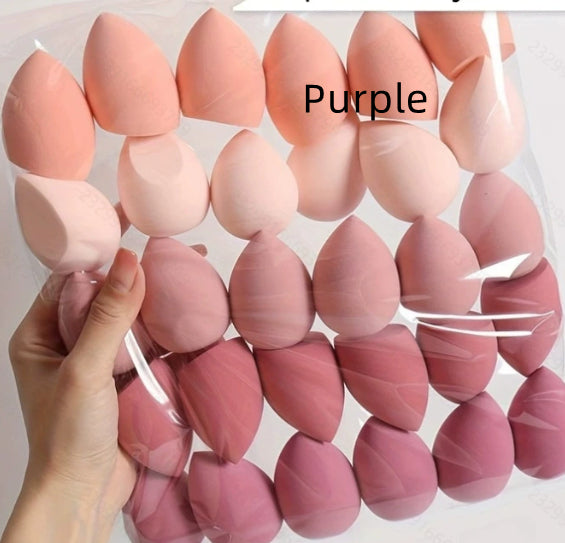 Reusable Cosmetic Sponge Set - Soft Hydrophilic Puff for Face Makeup, Wet or Dry Use, 30 or 42 Pieces