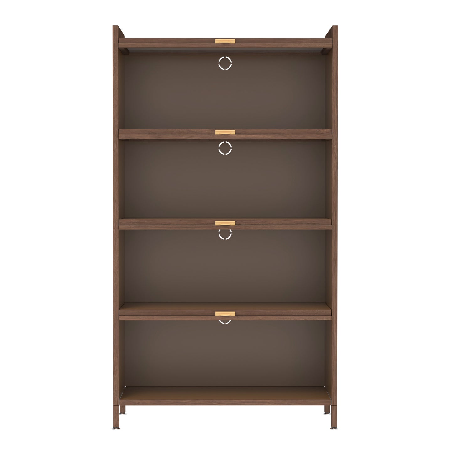 57'' Tall Metal 4-Door Storage Cabinet - Walnut