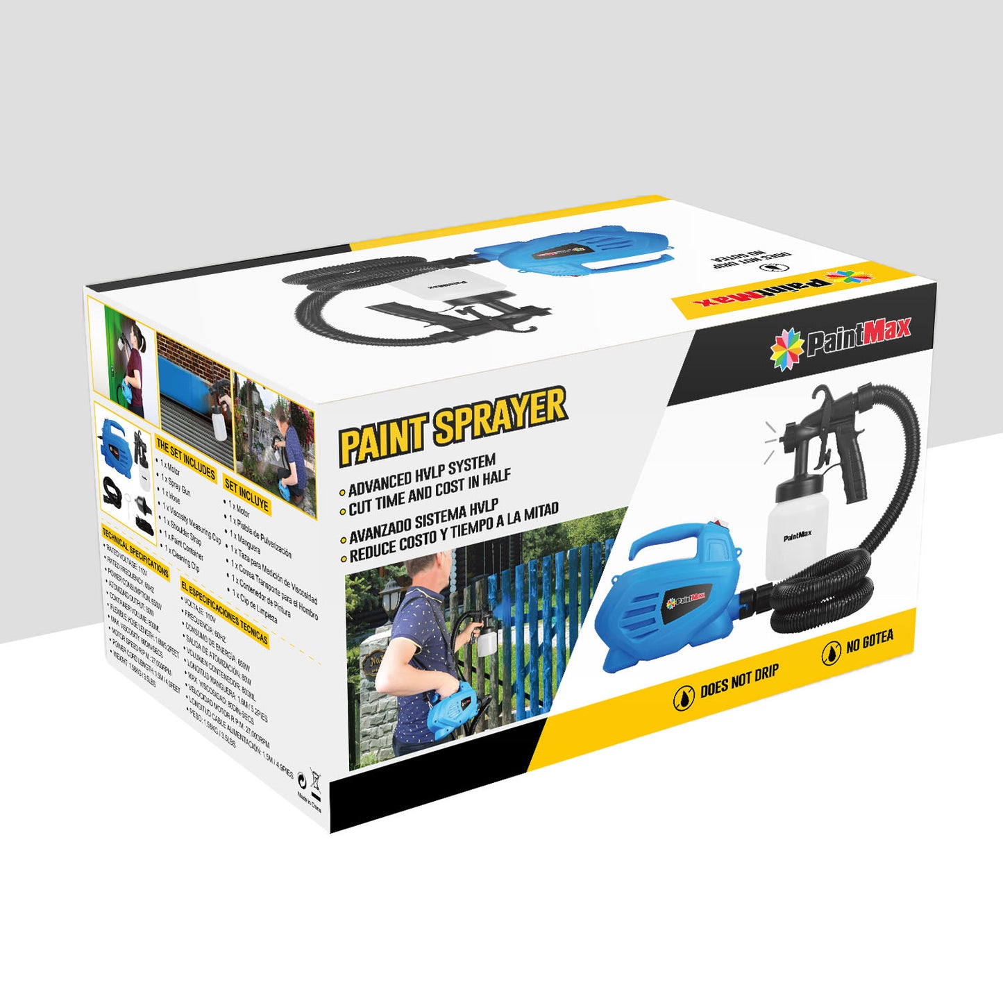 800ML Paint Spray Gun for Home Garden Decoration - 3 Pattern HVLP Painter