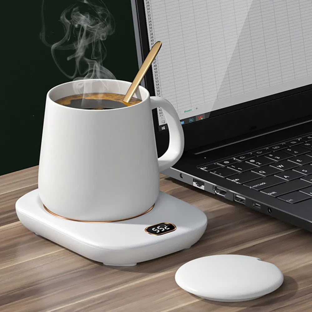 Electric Mug Warmer for Desk with 3 Temperature Settings, Auto Shut Off, Waterproof Heating Plate