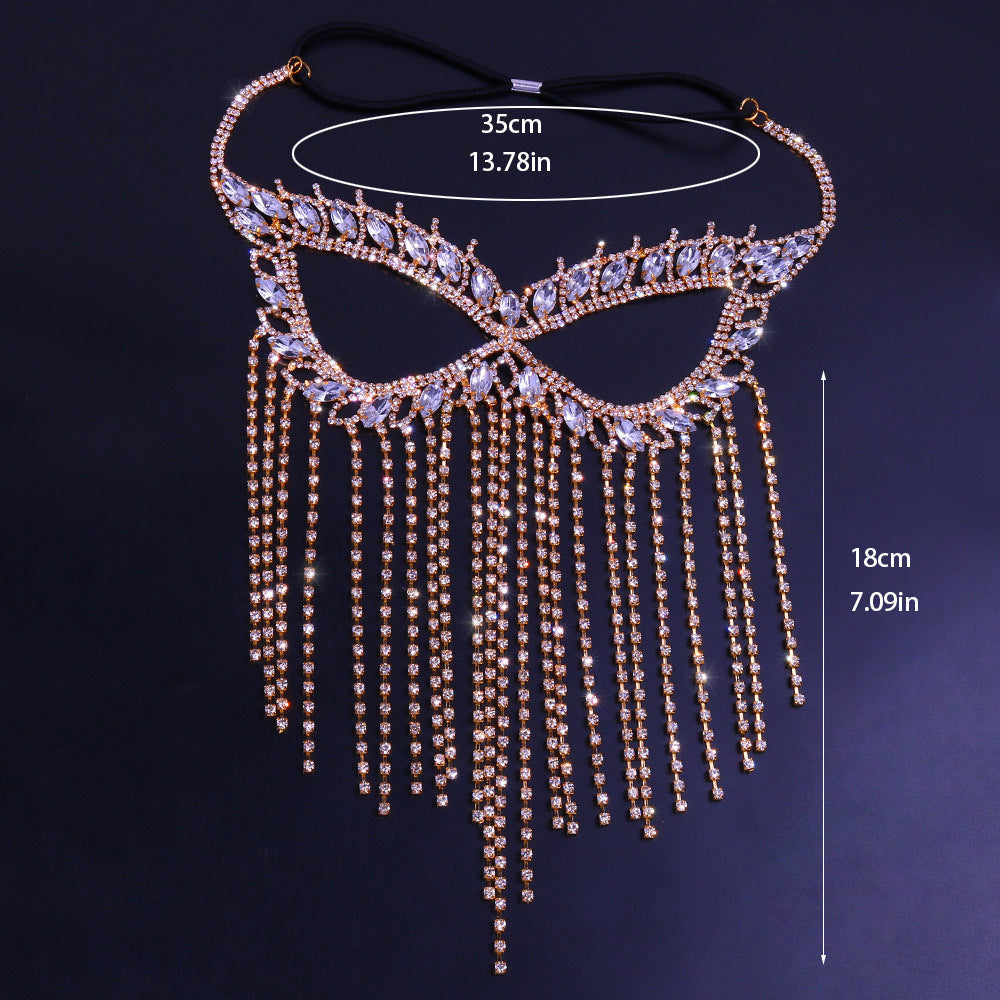 Halloween Catwoman Mask with Zircon Embellishments - Unisex Costume Accessory