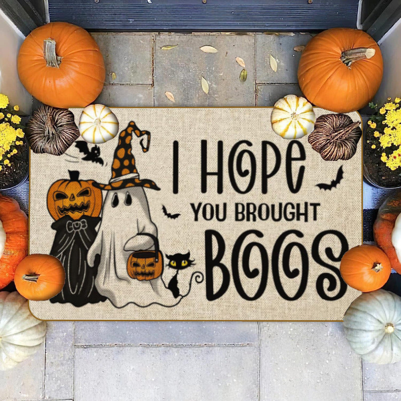 Halloween Entrance Door Mat Carpet - Ground Floor Rug for Home & Garden