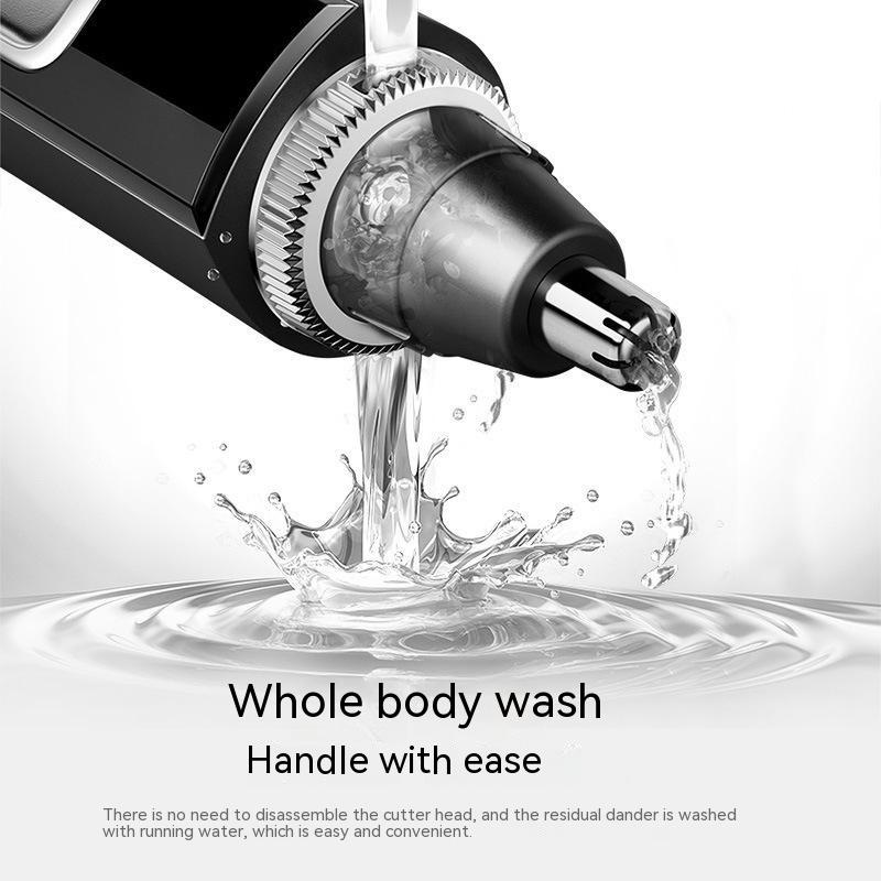 Electric Nose Hair Trimmer for Men - Portable Battery Operated - Black