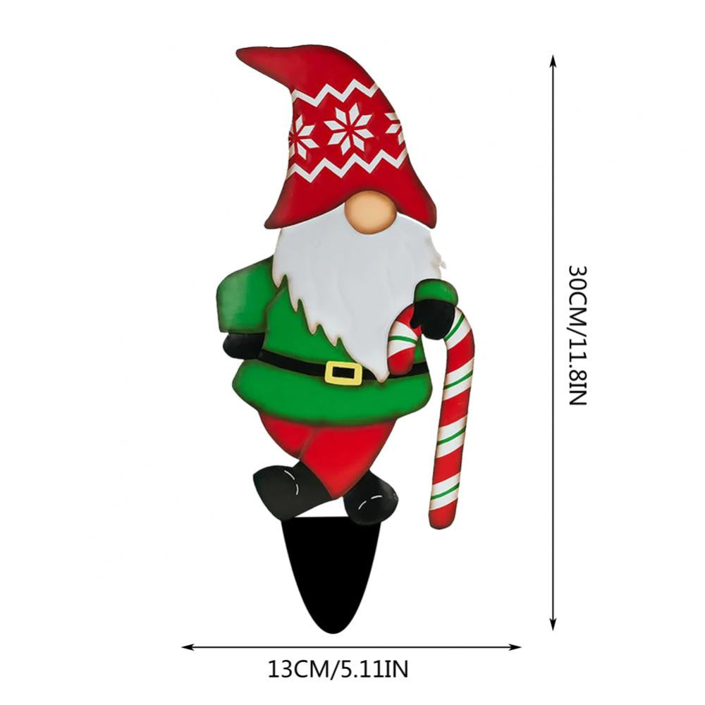 Gifting Series Gnome Metal Christmas Decor - Dwarf Santa Courtyard Figurine
