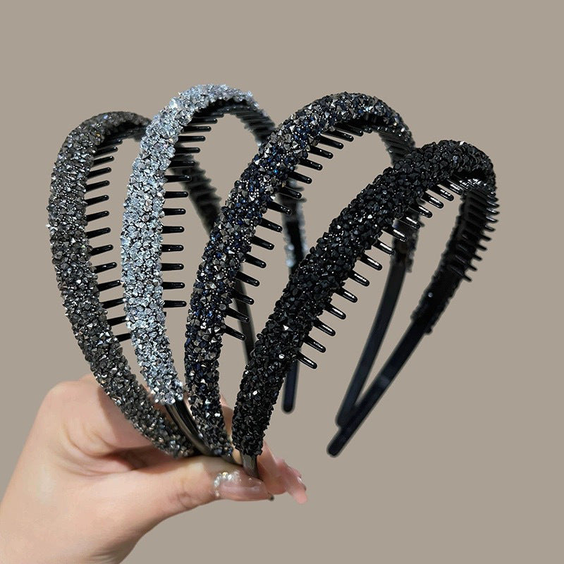 Non-Slip Tooth Headband - Decorative Rhinestone Hair Accessory for Women