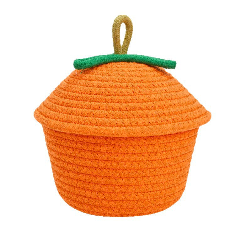 Handwoven Storage Basket with Lid - Multi-Size Home Organization