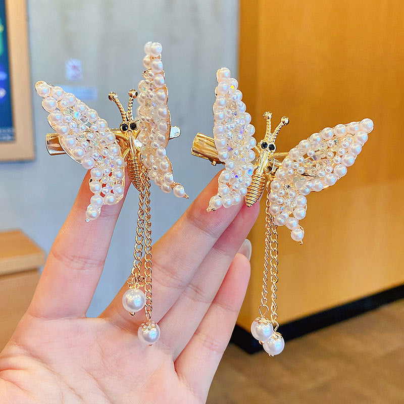 Butterfly Hair Clips Pearl Hairpins Accessories