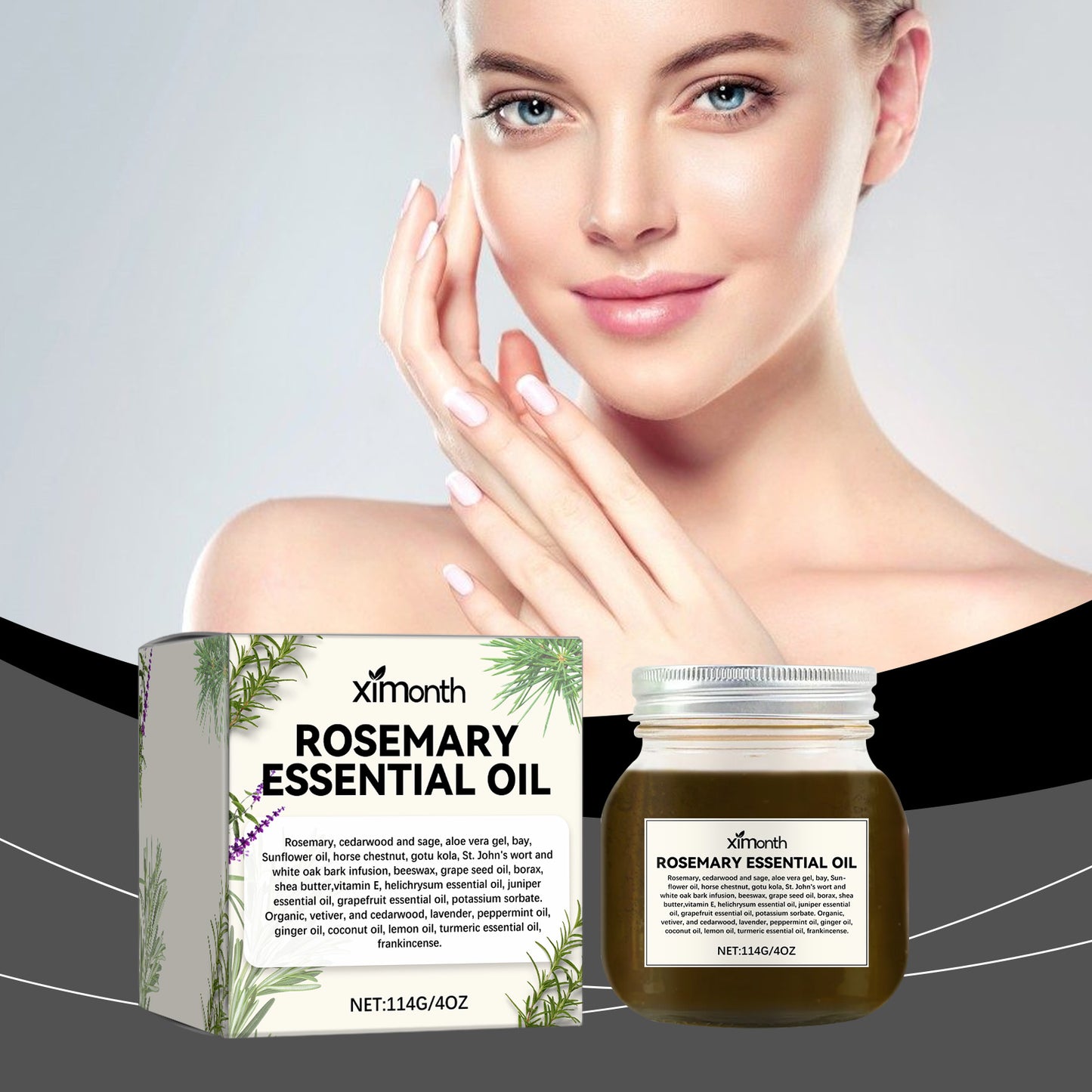 Rosemary Essential Oil for Body Massage - Moisturizing Skin Care Oil
