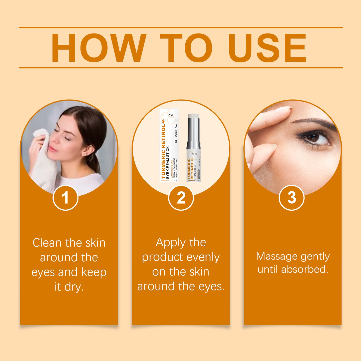 Retinol Eye Cream Stick - Moisturizing Anti-Aging Eye Treatment