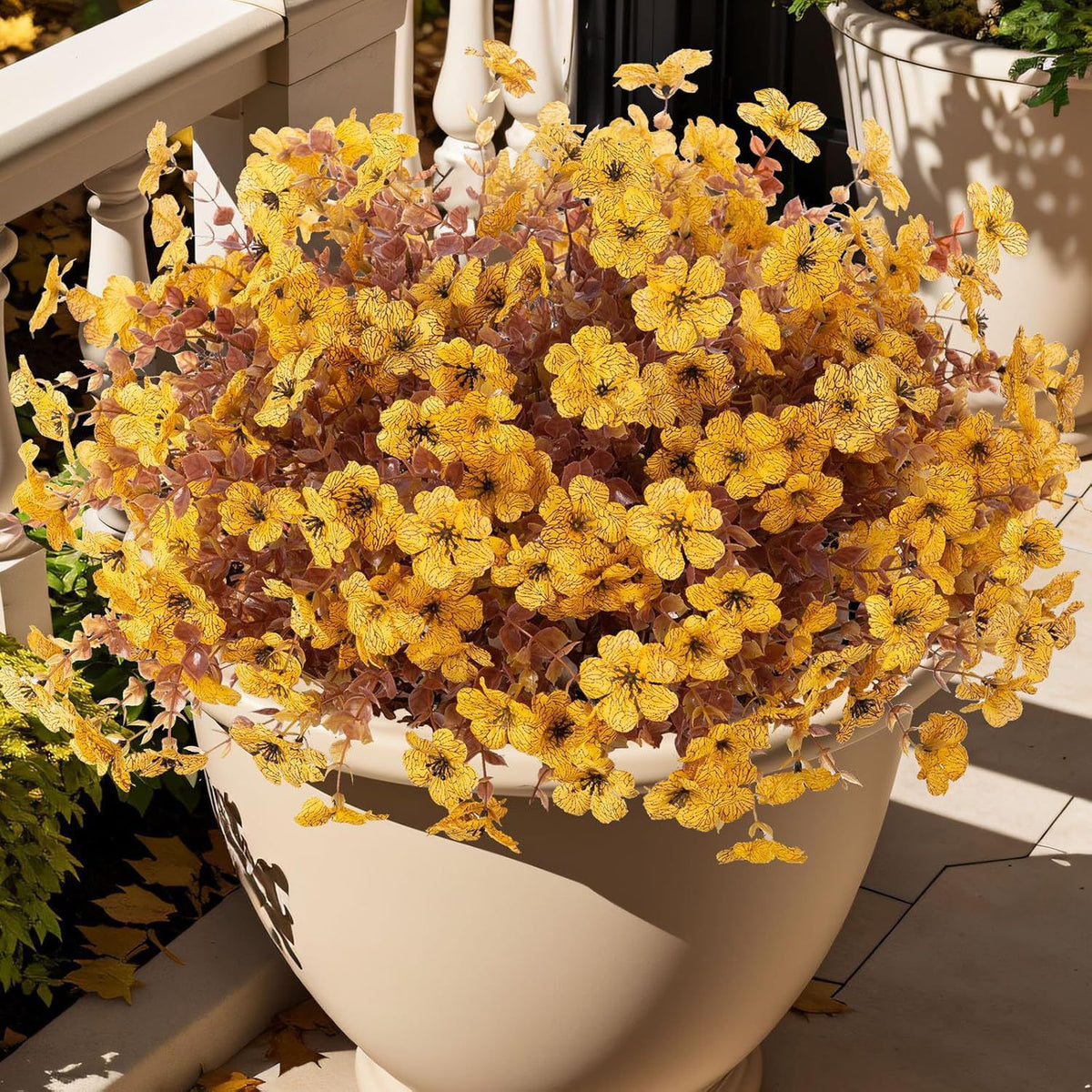 Artificial Brown Eucalyptus Faux Flower Decoration Set - Home & Garden
