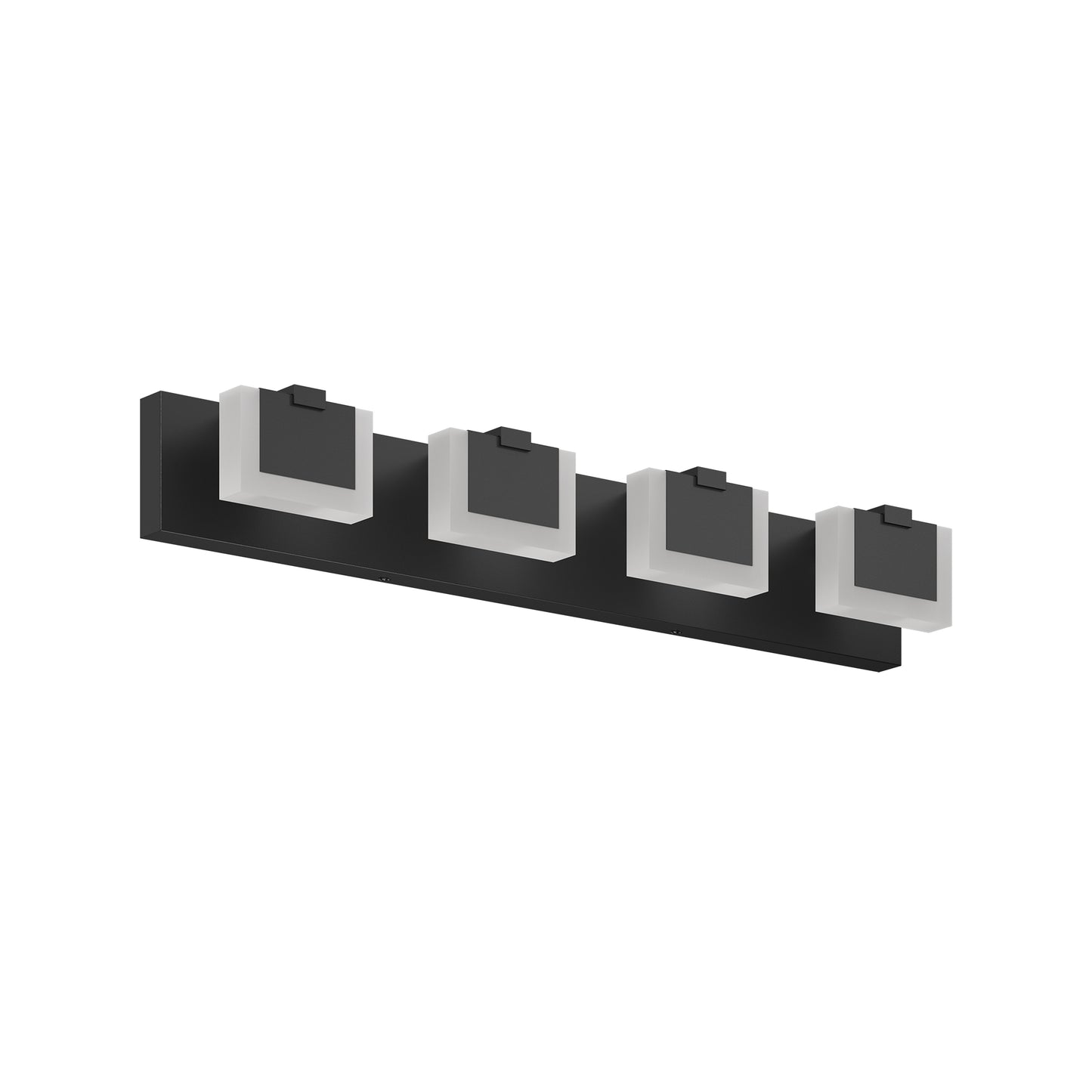 Modern Black LED Vanity Light Fixture - Up & Down Bathroom Lighting
