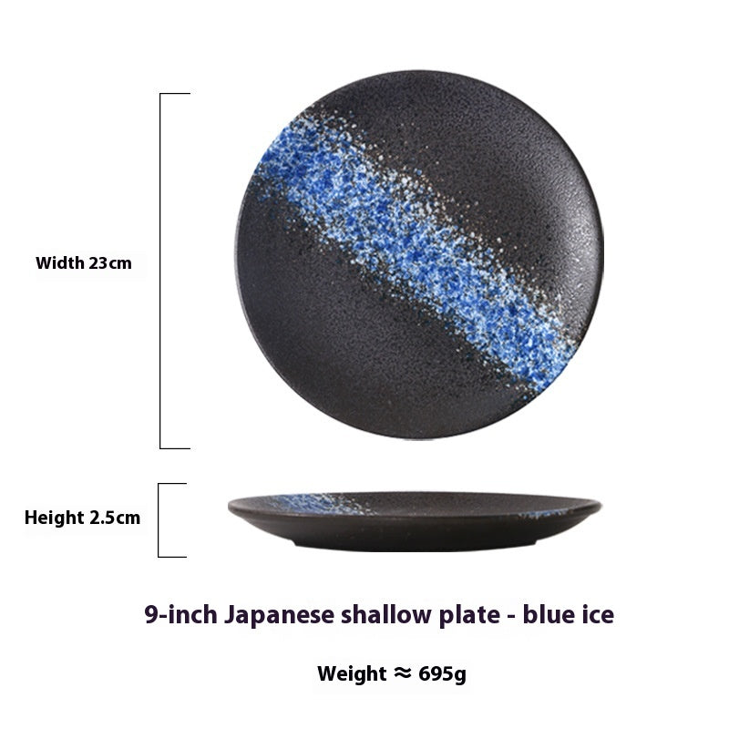 Japanese Ceramic Shallow Plate - 9 or 10 Inch Kitchen Dinnerware - Multiple Colors
