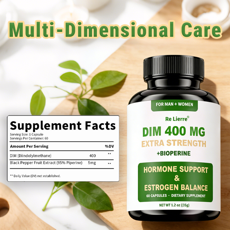DIM Supplement 400mg - Hormone Balance for Men & Women - 60 Capsules