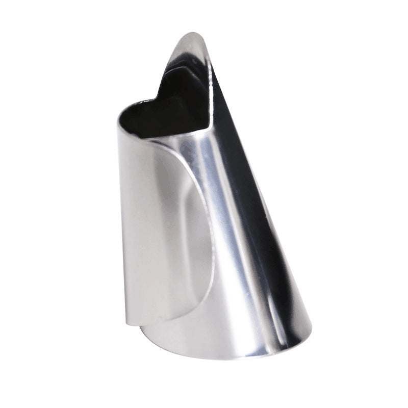 Stainless Steel Garlic Peeling Finger Protector - Nail Cover for Kitchen Use