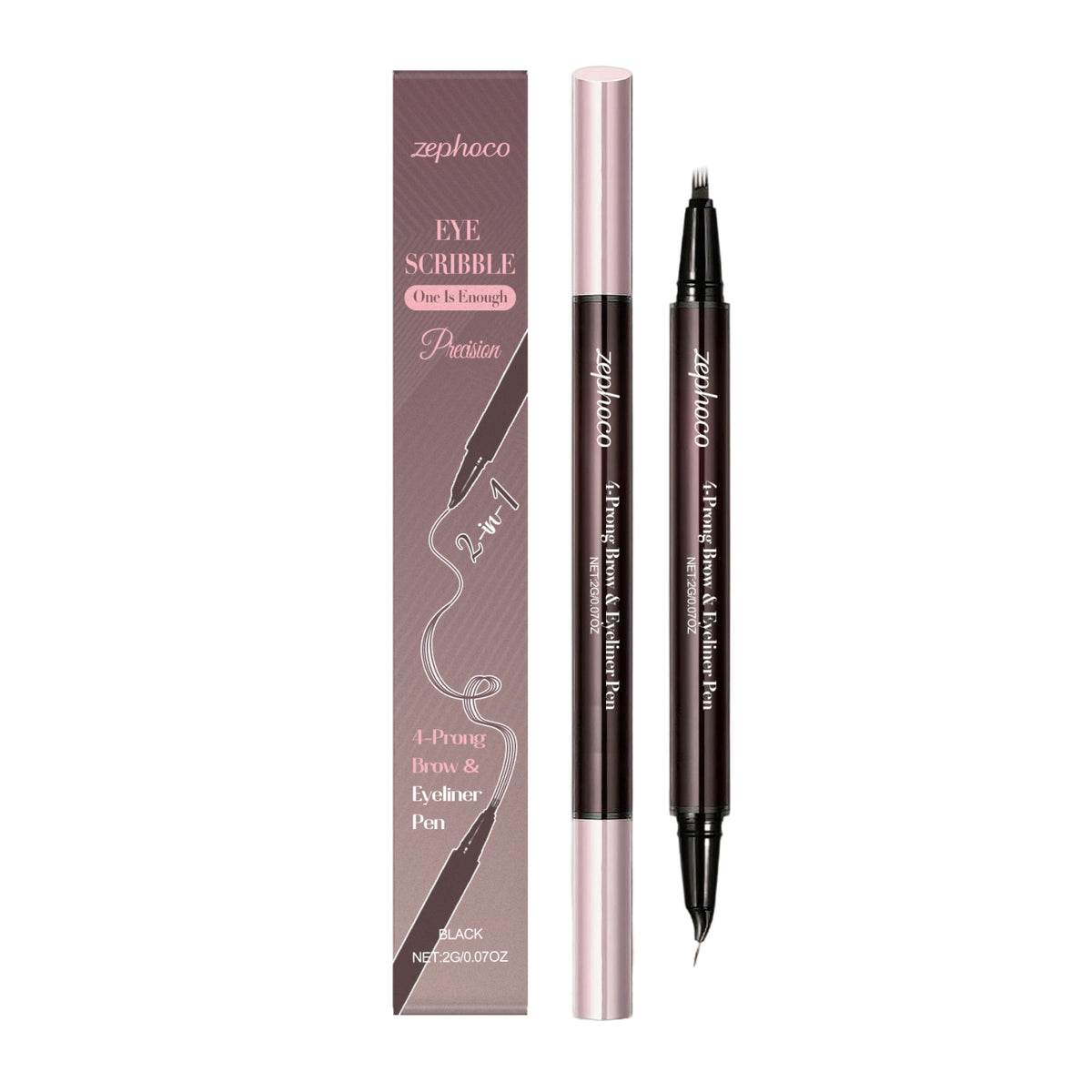 Two-in-One Liquid Eyebrow Pencil for Natural & Precise Makeup
