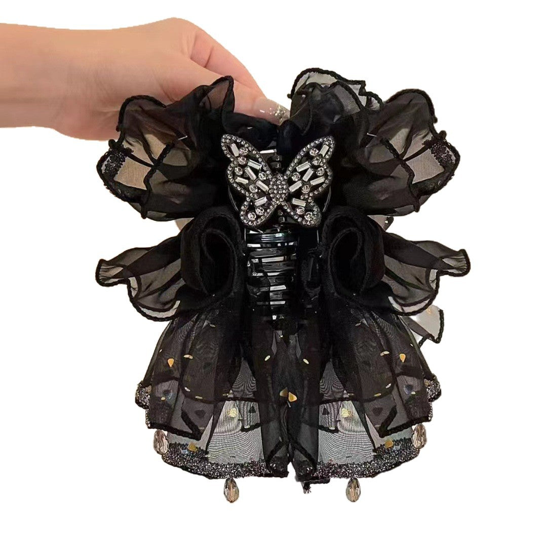 Fluffy Bow Hair Clip - Multiple Colors