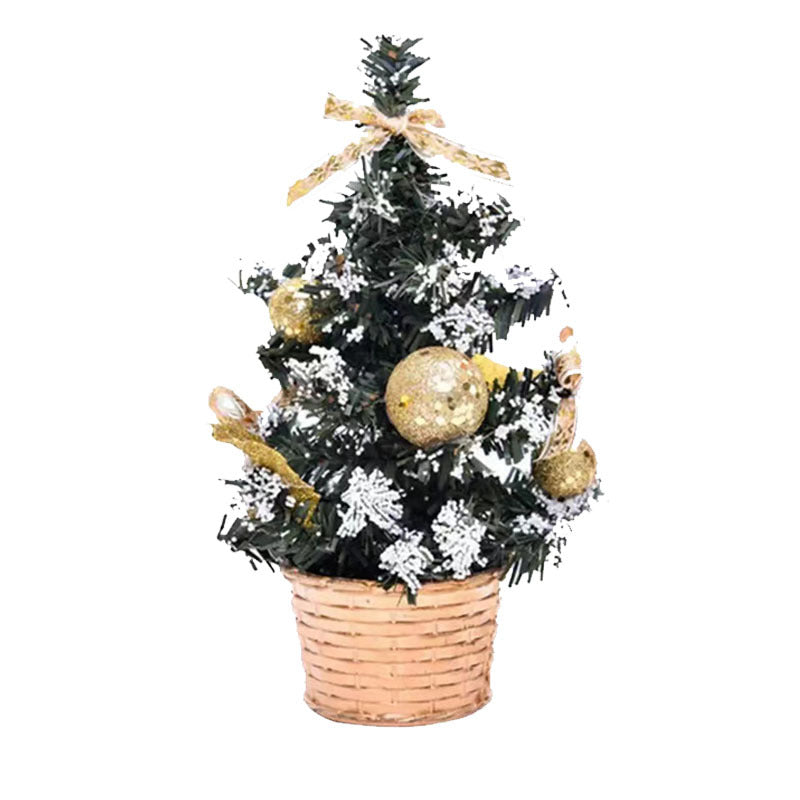 Mini Christmas Tree LED Lights Decoration - PVC Desktop Ornaments