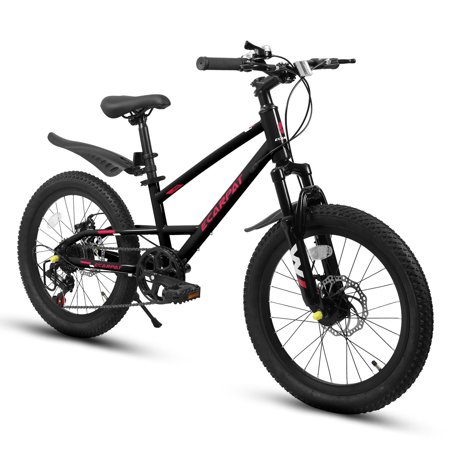 20-Inch Mountain Kids Bike for Boys & Girls, 7-Speed, Black