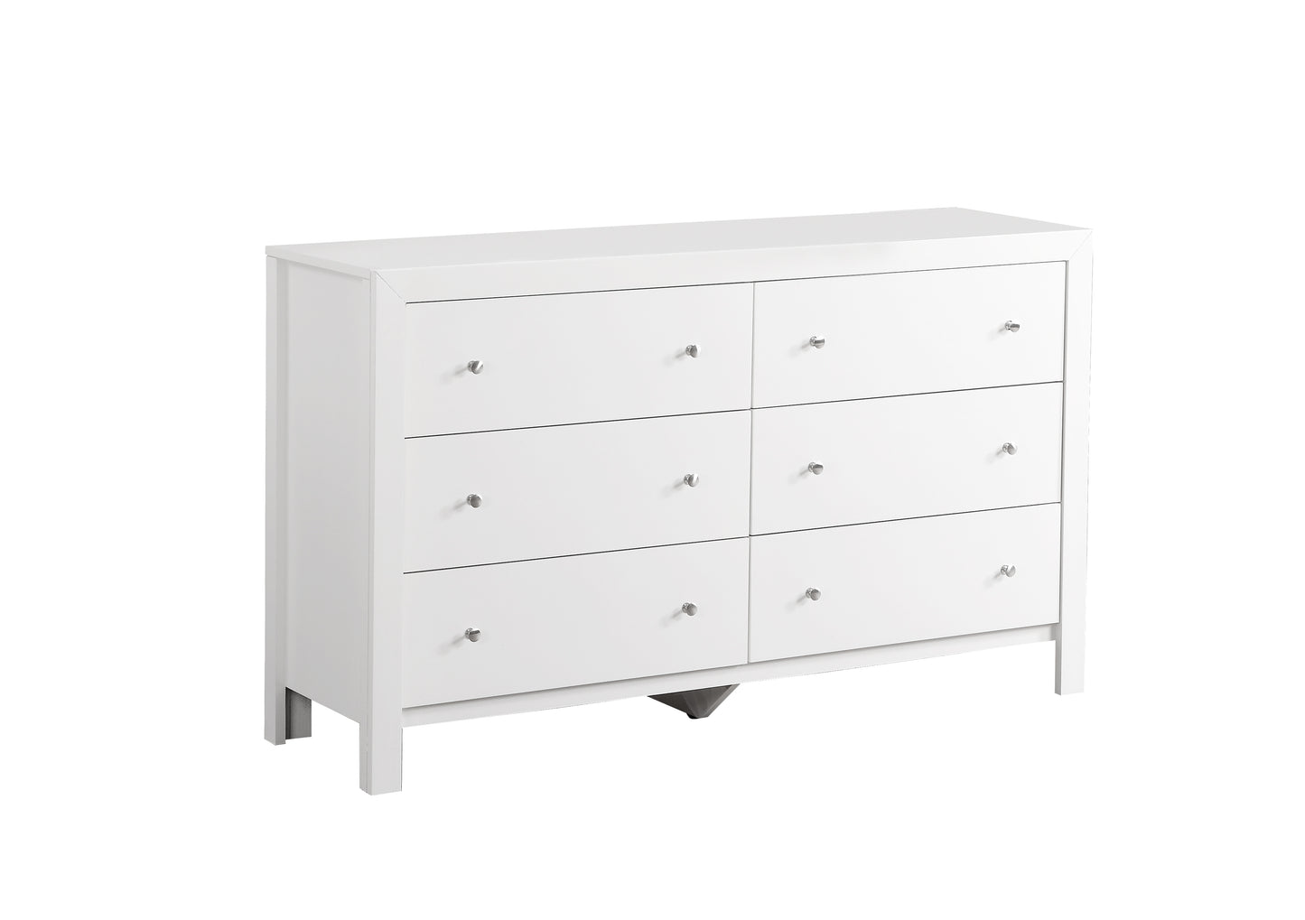 Elegant White Transitional Dresser