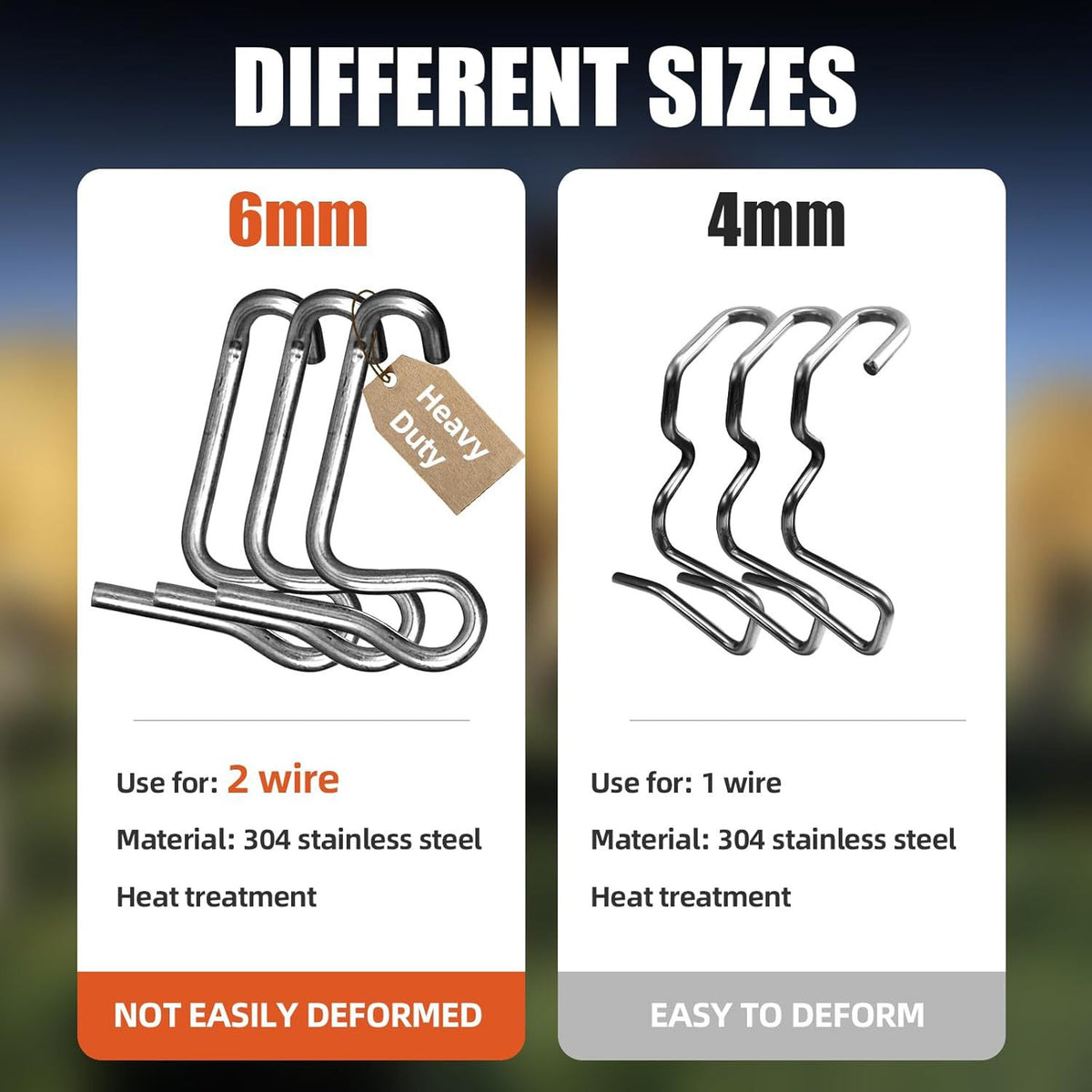 6mm Wire Tensioner Fence Wire Tightener Clips for Garden Mesh 20 Pcs