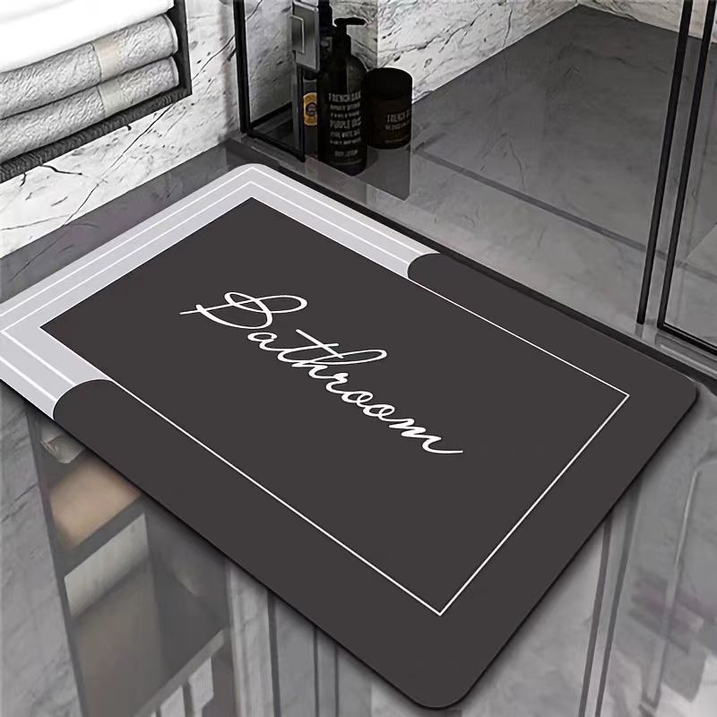 Water-Absorbent Non-Slip Diatom Mud Floor Mat for Bathroom and Toilet