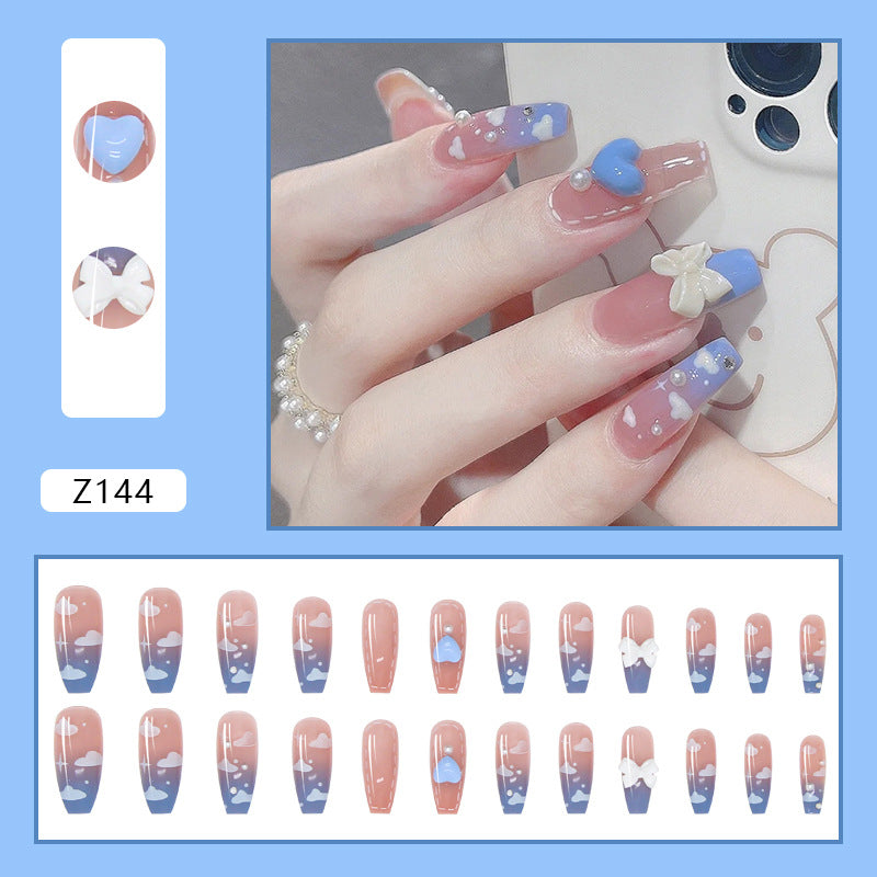 Red Glitter Christmas Nail Art Kit with Nail Tips & Glue - Easy Nail Design