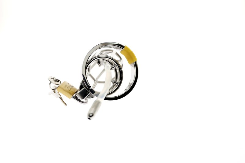Men's Stainless Steel Chastity Lock with Multiple Sizes for Security