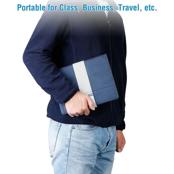 Tablet Portfolio Case for 9.7 Inch Tablets with Notepad - Navy