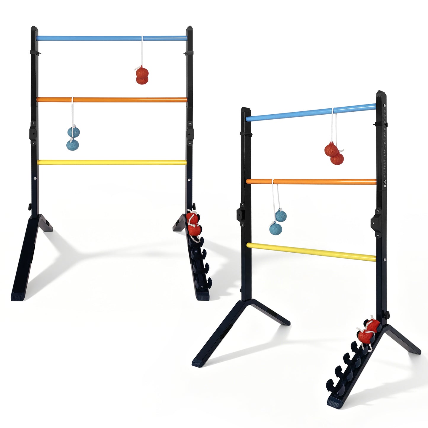 Steel Ladder Toss Game Set - 2 Pack with 6 Bolas, Easy Assembly