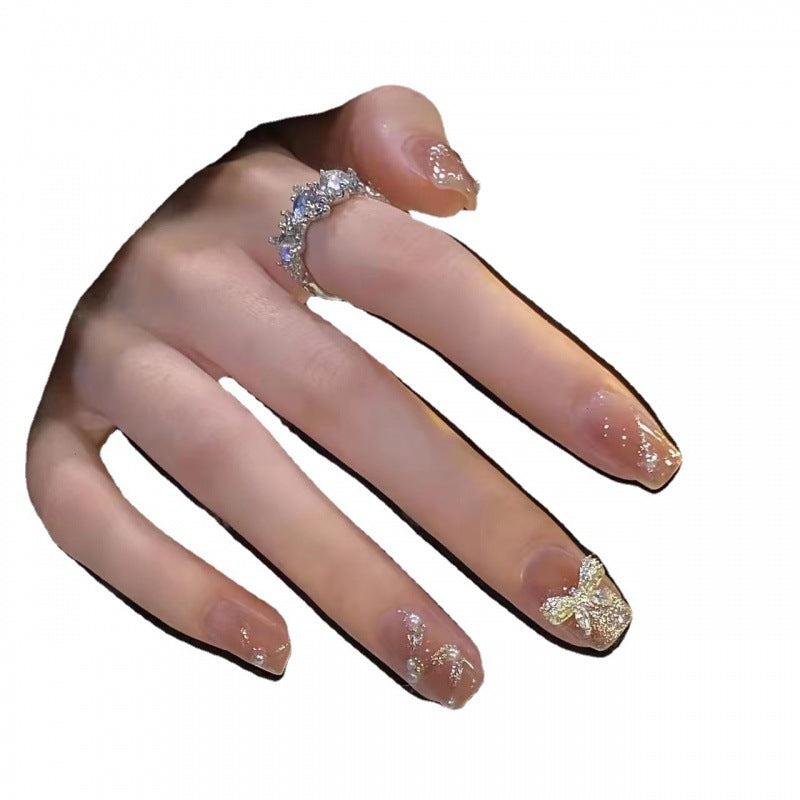 Handmade Ribbon Bow Nail Stickers - French Manicure Art