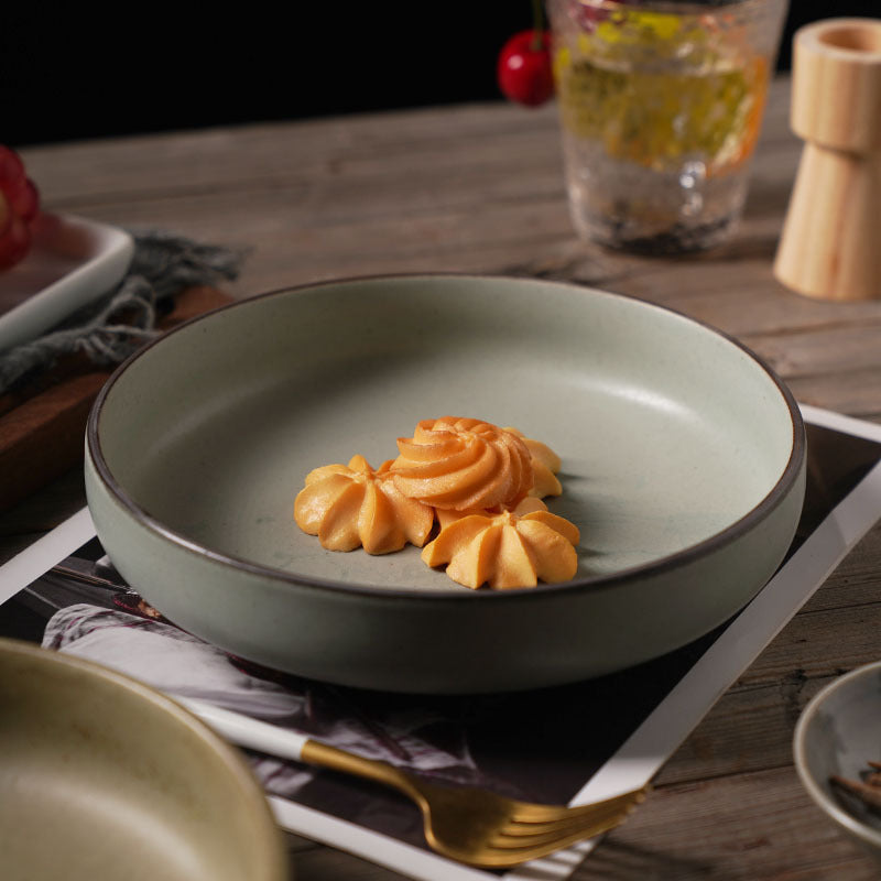 Japanese Style Ceramic Retro Thick Dinnerware Set - Vintage Tableware