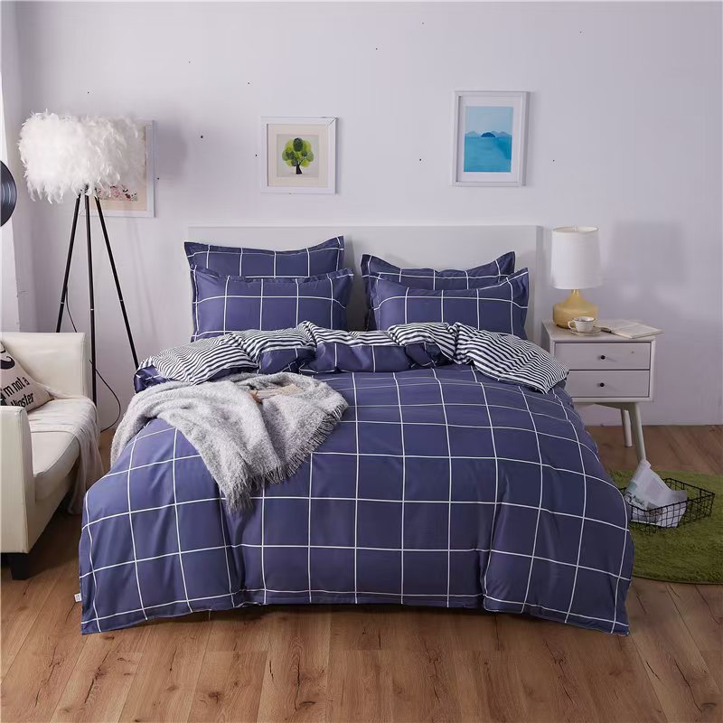 Four-Piece Bedding Set with Pillowcases and Quilt Cover - Multiple Sizes & Patterns