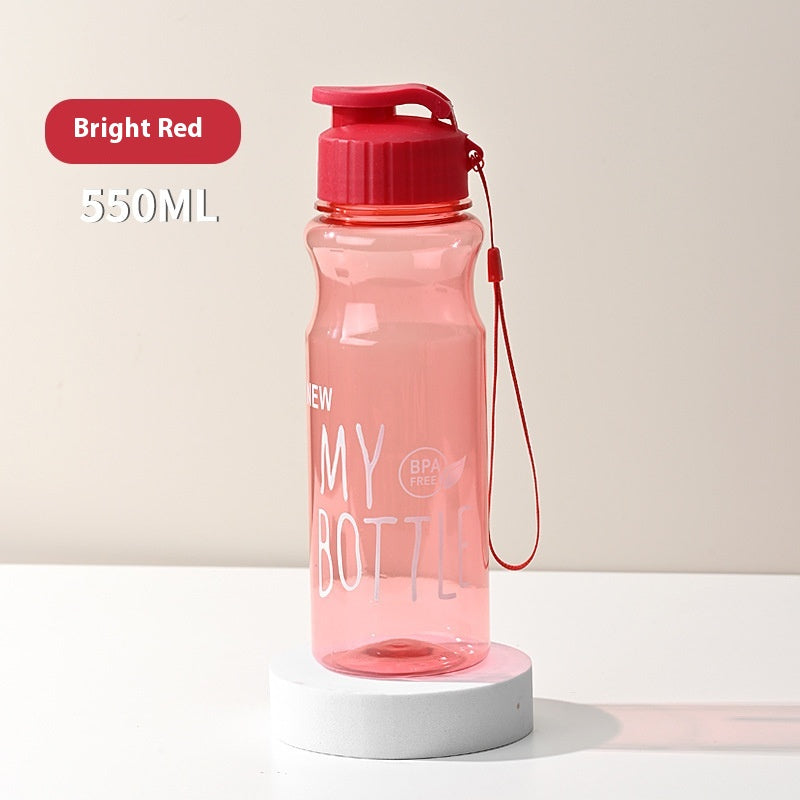 Portable Water Bottle 550ml with Lanyard Outdoor Sports Drinkware
