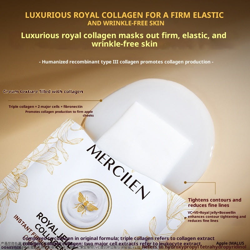 Collagen Face Mask Pack - Firming & Anti-Aging Emulsion Cream Mask - 5 Pack