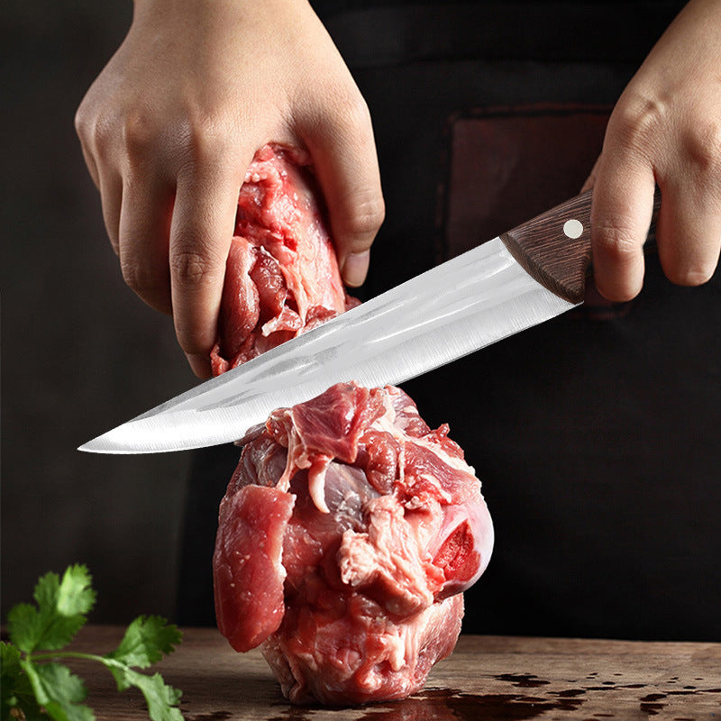 Hand-forged Meat Knife with Leather Case - Sharp Kitchen Butchery Tool