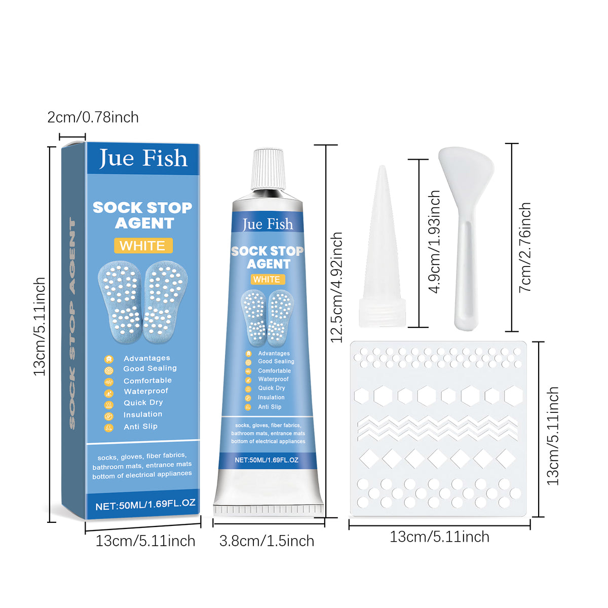 Anti Slip Sock Adhesive Set for Shoes and Mats - 150ml